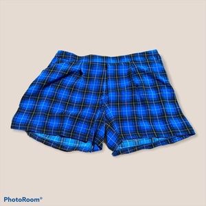 plaid shorts